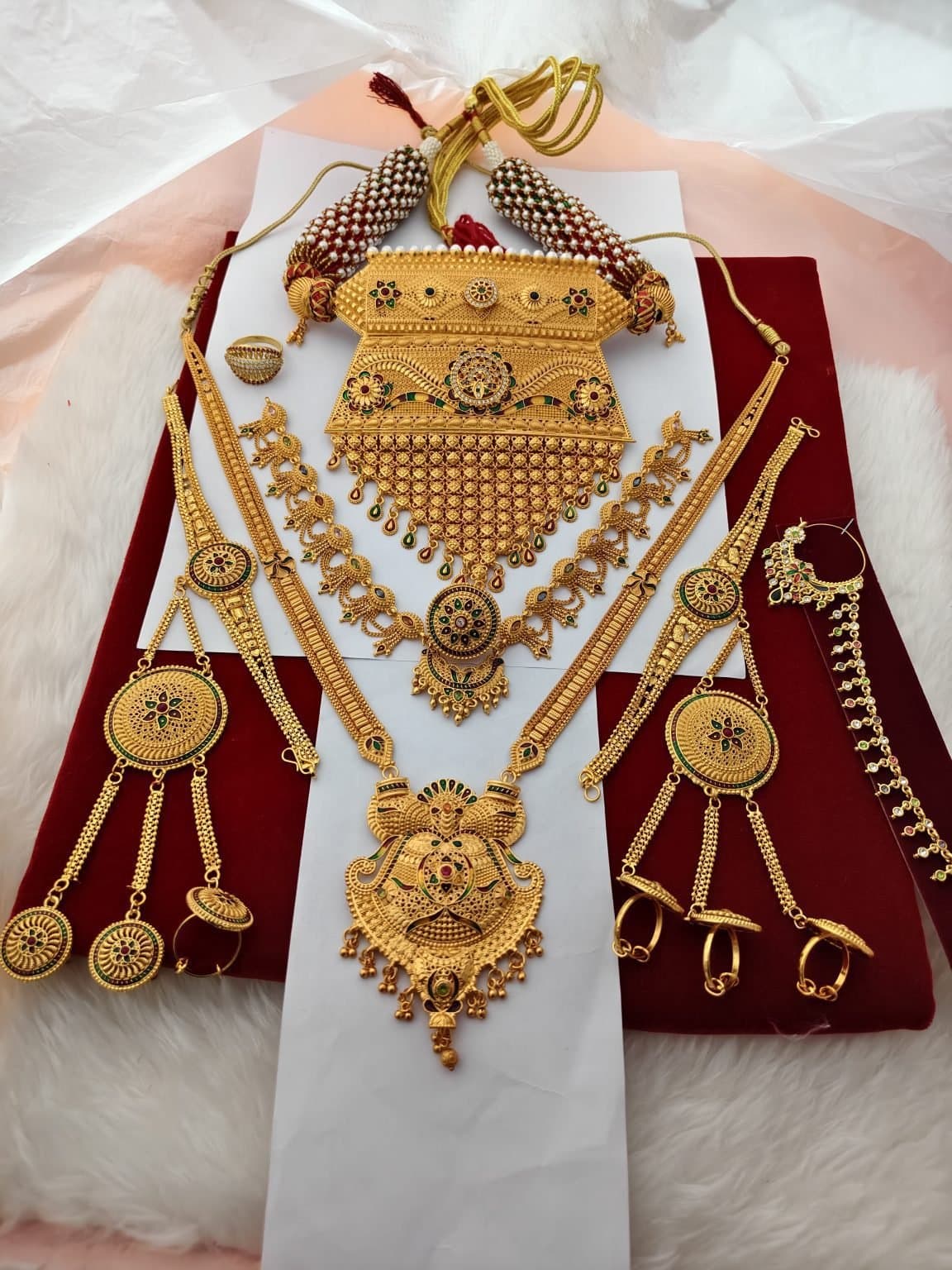 Hathful, Ranihar, Rakhdi Set, Finger Ring,Aad Rajasthani,Nath